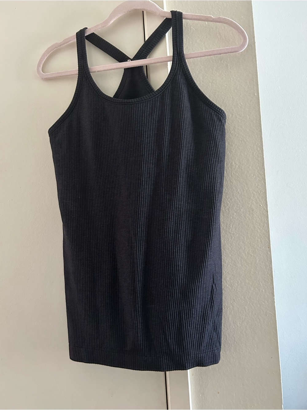 lululemon athletica Black Ribbed Racerback Tank